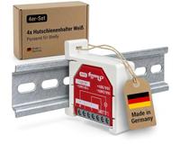 Lot de 4 supports de rail de chapeau, compatibles avec Shelly Plus 1, 1PM, 2PM, Gen3, Gen4, i4, variateur, EM - Support pour rail de chapeau de 35 mm / rail DIN ouvert sur le côté, ignifuge UL94 V-0