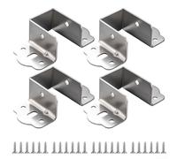 Lot de 4 supports de rail de lit robustes en forme de U pour réparation de tête de lit - Charnières de lit en acier laminé à froid 32 à 40 mm (argenté, 32 mm)