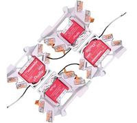 Lot de 4 supports de rail Printtastisch Shelly pour 29 Shelly Relais : plus 1, 1 Mini Gen3, plus 1PM, 1PM Mini Gen3, plus 2PM, 2.5, RGBW 2, PM, 2.5, plus i4, variateur 2, rail chapeau