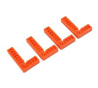 Lot de 4 supports de règle d'angle droit en plastique de 7,6 cm, alignement à 90 degrés, entretoises stables en forme de L, outil de positionnement essentiel pour un travail du bois précis et constant