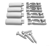 Lot de 4 supports de serrage de fenêtre avec vis conçus pour la stabilité et un ajustement sûr (gris)