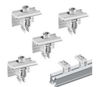 Lot de 4 supports de serrage pour panneau solaire, borne d'extrémité en alliage d'aluminium