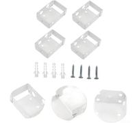 Lot de 4 supports de store enroulable en métal blanc - Fixations standard gauche et droite - Antirouille pour intérieur et extérieur - Bricolage