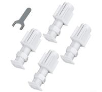 Lot de 4 supports de store sans perçage, sans outils, supports de serrage pour volets roulants vénitiens et verticaux, jusqu'à 3 kg, en plastique blanc, avec système de fermeture à vis, pour