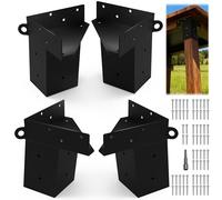 Lot de 4 supports de support améliorés en forme de cerf, support de store de 10,2 x 10,2 cm, supports d'angle antirouille pour stores de chasse, plate-forme surélevée, tour d'observation, cabane de