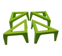 Lot de 4 supports de toile pour couler des peintures, rehausseurs portables pour couler de l'acrylique liquide, support de peinture 100 x 50 x 50 mm (vert)