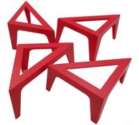 Lot de 4 supports de toile pour versement en acrylique, 100 x 50 x 50 mm, support léger pour projets de peinture, artistes et étudiants (rouge)