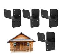 Lot de 4 supports de toit robustes en acier pour pergola, kit de connexion pour abri de voiture, terrasse, abri de jardin, tonnelle, abri de jardin, jardin