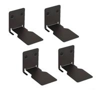 Lot de 4 supports d'étagère murale noirs pour construire des bibliothèques flottantes dans des espaces multifonctionnels comme les bureaux à domicile ou les studios
