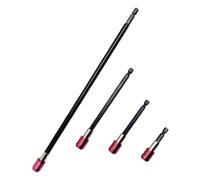 Lot de 4 supports d'extension de forets de 6,35 mm pour tige de tournevis