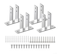 Lot de 4 supports d'urinoir pour salle de bain et toilettes avec vis et boulons d'extension en acier au carbone