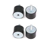 Lot de 4 supports en caoutchouc de type VD 50 mm x 50 mm x M10 - Isolateur de vibrations - Bobines anti-vibrations Silentblock