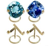 Lot de 4 supports en métal pour boule de cristal - Pour exposer des fossiles, des pierres précieuses, des minéraux et des roches peintes - Avec support sécurisé (Love - Or)