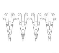Lot de 4 supports en métal pour plantes d'extérieur conçus pour soutenir les plantes grimpantes et améliorer la structure des plantes de jardin avec une construction fiable et durable