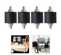 Lot de 4 supports isolateurs anti-vibrations en caoutchouc avec goujons M6 M8 pour machines lourdes, compresseurs d'air et protection des appareils électroniques (M8)