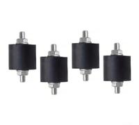 Lot de 4 supports isolateurs en caoutchouc avec goujons métalliques M6 M8 pour amortir efficacement les vibrations et contrôler le bruit dans les équipements industriels et automobiles (M6)