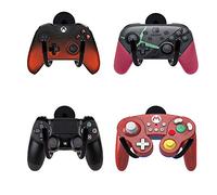 Lot de 4 supports magnétiques pour manette de jeu avec bras de serrage réglable et flexible pour manette de jeu Xbox One PS4 Switch Pro - Pas besoin d'installer des outils - (pas de manette de jeu)