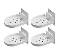 Lot de 4 supports muraux pour caméra de surveillance | Lot de 4 pièces - Design blanc - Plastique robuste - Pas de perçage nécessaire - Convient pour un espace de vie