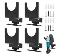 Lot de 4 supports muraux pour meuleuse d'angle avec vis de fixation pour meuleuse d'angle pour garage, atelier et lieu de travail