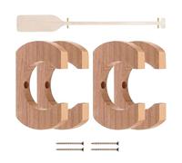 Lot de 4 supports muraux pour pagaie de kayak - Système de rangement pour canoë - Pour collectionneurs, canoës, kayaks, pagaies, pêcheurs ainsi que pour garage, abri de jardin, cave, cabane