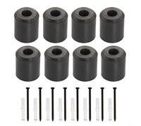 Lot de 4 supports muraux pour planche de ski, support en caoutchouc robuste pour organiseur vertical, fixation murale réglable pour garage, maison, salle de sport, étagère peu encombrante, noir