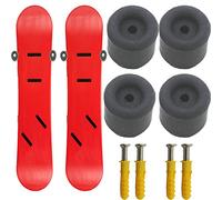 Lot de 4 supports muraux pour snowboard - Support mural vertical - Support flottant - Support flottant - Design flottant - Affichage minimaliste - Ancrages pour cloison sèche - Sans snowboard
