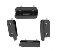 Lot de 4 supports muraux robustes en ABS pour tablette, téléphone, liseuse et télécommande, avec ruban adhésif double face ou vis, finition noire, organiseur peu encombrant pour la maison et le bureau