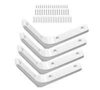 Lot de 4 supports muraux robustes en forme de L 10,2 x 10,2 cm
