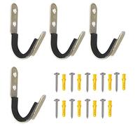 Lot de 4 supports muraux robustes pour épée - Avec protection en feutre - Ne rouille pas, ne raye pas - Facile à installer et robuste - Pas d'épées