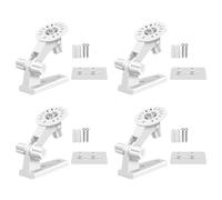 Lot de 4 supports muraux universels en plastique pour caméra - Pour système de surveillance à domicile (modèle A avec autocollant anti-perforation)