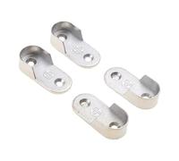 Lot de 4 supports ovales en alliage pour tringle de penderie - Supports ronds épais en métal pour penderie