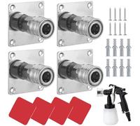 Lot de 4 supports pour canon à mousse, autocollants, vis et écrous à expansion, montage rapide en acier inoxydable 1/4 pouce pour accessoires de nettoyeur à pression, buses, pulvérisateurs