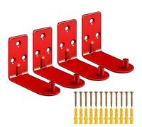 Lot de 4 supports pour extincteurs d'incendie, crochet mural, support, support pour extincteurs de 5 à 9 kg, support universel pour extincteur, avec vis d'extension suffisantes