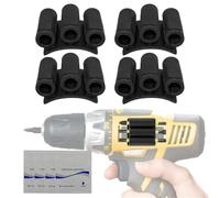 Lot de 4 supports universels auto-adhésifs pour perceuse à percussion, étui à outils avec forte adhérence pour un accès facile à six embouts de tournevis