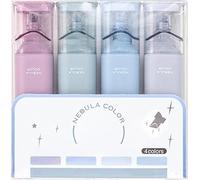 Lot de 4 surligneurs pailletés, ensemble de marqueurs pailletés, marqueurs à encre anti-bavure, stylo flash multifonction couleur pour le bricolage