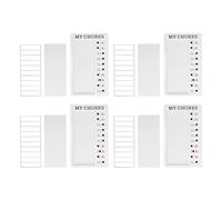 Lot de 4 tableaux de tâches pour enfants, tableau de routine coulissant pour faire la liste de mes tâches, liste de contrôle de camping-car, tableau de planification des tâches (Carte blanche)