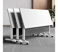 Lot de 4 tables de conférence pliantes portables avec roulettes - Bureau d'entraînement à rabat - Station de travail multi-usage pour bureau et école (120 x 50 x 75 cm)