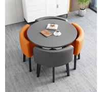 Lot de 4 tables et chaises de salle à manger - Bureau élégant pour les réunions d'affaires, idéal pour les cafés et les salles de séjour