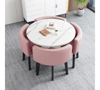 Lot de 4 tables et chaises de salle à manger - Bureau élégant pour les réunions d'affaires, idéal pour les cafés et les salles de séjour