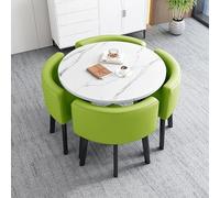 Lot de 4 tables et chaises de salle à manger - Bureau élégant pour les réunions d'affaires, idéal pour les cafés et les salles de séjour