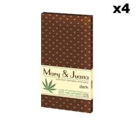 Lot de 4 Tablettes de Chocolat Noir ""Mary & Juana"" Euphoria