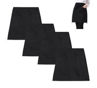 Lot de 4 tabliers courts en coton avec 2 poches, 40 x 60 cm, pour cuisine, pâtisserie, femme, homme, restaurant, serveur
