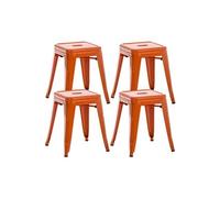 Lot de 4 tabourets au style industriel Armin , Orange Orange G