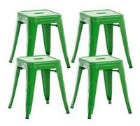 Lot de 4 tabourets au style industriel Armin , Vert Vert G