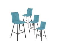 Lot de 4 Tabourets Bleus Hauteur H76cm - LAGOS -