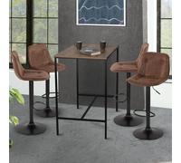 Lot De 4 Tabourets De Bar Denver Marron Vintage Marron