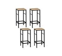 Lot De 4 Tabourets De Bar Detroit Design Industriel Multicolore