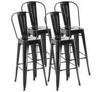 HOMCOM - tabouret - Métal - 44x46x116cm - Noir