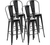 Lot de 4 tabourets de bar industriel