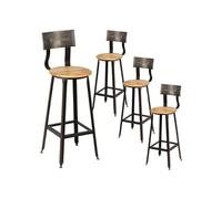 Lot de 4 Tabourets de Bar Industriel H75 - INDUS -